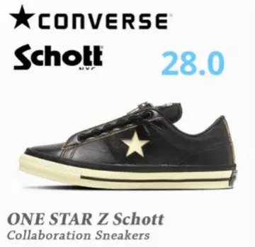 Schott x CONVERSE ONE STAR Z BLACK/WHITE