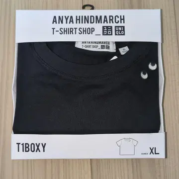 ANYA HINDMARCH T1BOXY 박시 티셔츠 XL 블랙
