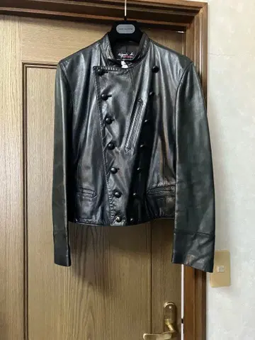 agnes b special 램 가죽 나폴레옹 자켓