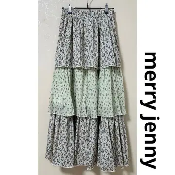 merryjenny 메리제니 floral 캉캉 스커트 그린