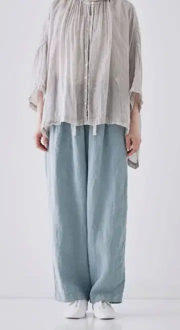 네스트로브 린넨 거즈 루즈 스퀘어 셔츠