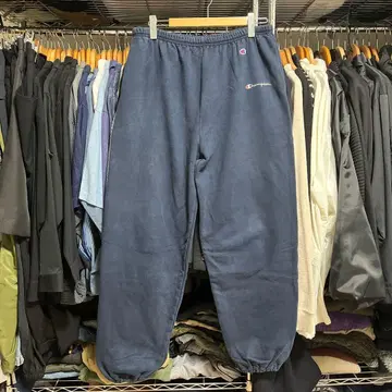 90s Champion 스웨트 팬츠 파란 택