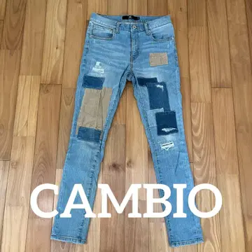 CAMBIO 칸비오 패치워크 스트레치 스키니 데님