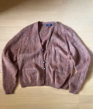 60s 브라운 믹스 모헤어 가디건 BURITAN 빅 사이즈