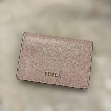 FURLA 핑크 가죽 명함지갑 카드 케이스