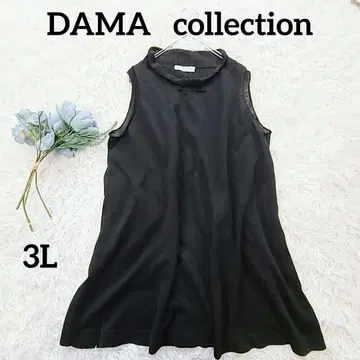 다마 컬렉션 린넨 튜닉 3L 블랙 루즈핏 A라인