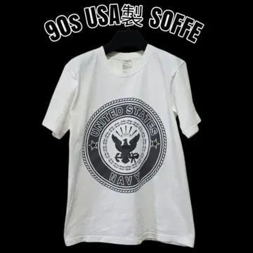 SOFFE US NAVY 구제 의류 T셔츠 USA제 화이트 L