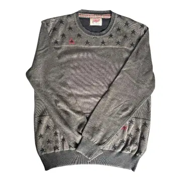 BOB 그레이 별 패턴 얇은 소재 니트 스웨터