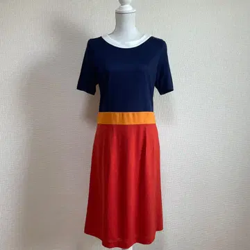 미사용 캐릭터 오클러스 (레리안) 네이비 x 오렌지 원피스 9 일본제 봄