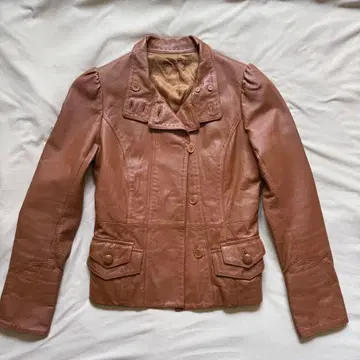 빈티지 돈피 가죽 자켓 / 브라운