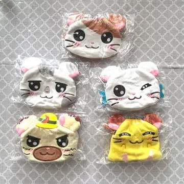 꼬마햄찌 파오리 얼굴 파우치 5종 세트 컴플리트