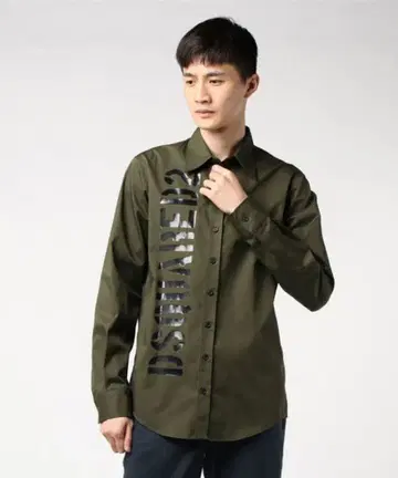 새상품급 디스퀘어드 빅 로고 긴팔 셔츠 올리 48