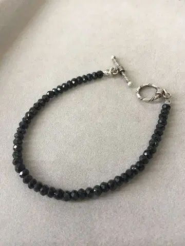[새상품] silver925 블랙 스피넬 팔찌