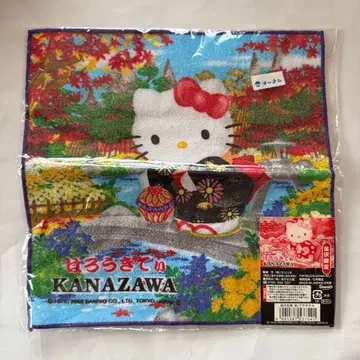 헬로키티 고토치 키티 손수건 금 카나자와 한정판 하로키티 KANAZAWA