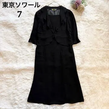 도쿄 소와르 썸머 블랙 포멀 여름용 자켓 도킹 원피스 7