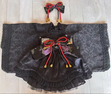 보크스 블루 라벨 일본풍 기모노 의상 블랙 SD 여아