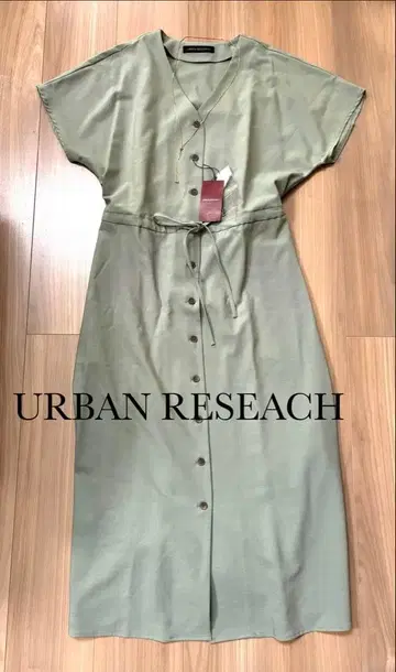 [새상품] URBAN RESEARCH 카키 셔츠 원피스 반팔