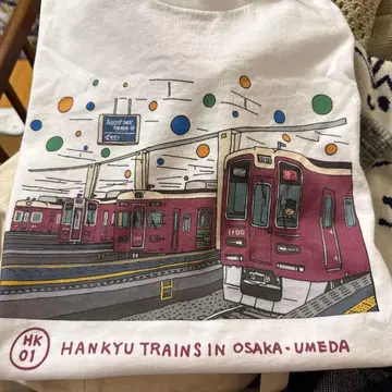 XL 유니클로 한큐 전철 반팔 티셔츠