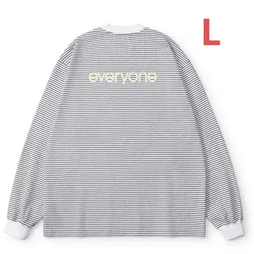everyone back logo og border 롱 슬리브 티셔츠