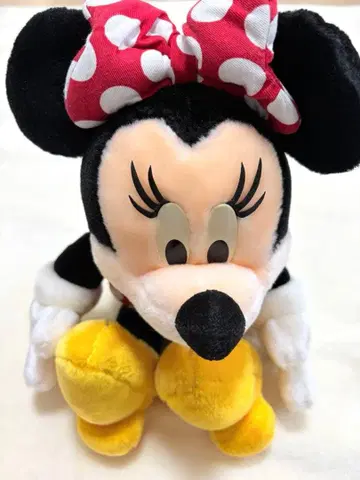디즈니 미니 마우스 레트로 봉제 인형 디즈니랜드 헤이세이 빨간색 도트