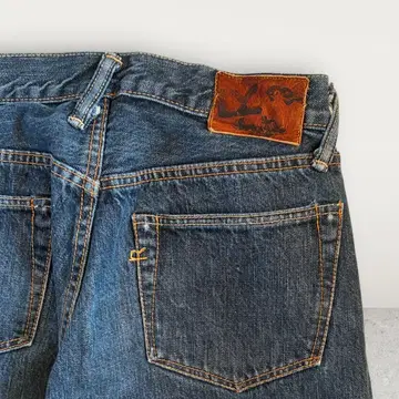 45rpm 데님 팬츠 자수 27인치 청바지 일본제 버튼 플라이