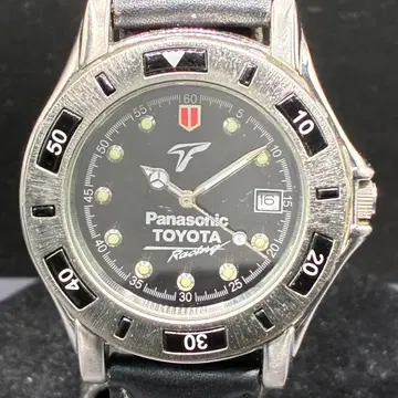 배터리 교환 완료 파나소닉 도요타 레이싱 쿼츠 데이트 남성용 손목시계