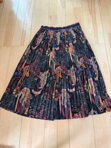 Paul Smith 플리츠 스커트 다색 동물 패턴 60