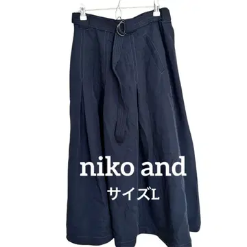 niko and 니코앤드 플리츠턱 스커트 네이비 사이즈 L