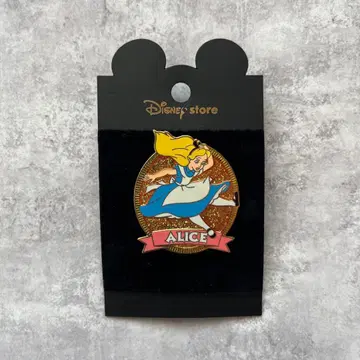 Disney 원더랜드의 앨리스 글리터 라메 핀 배지 핀즈 레트로