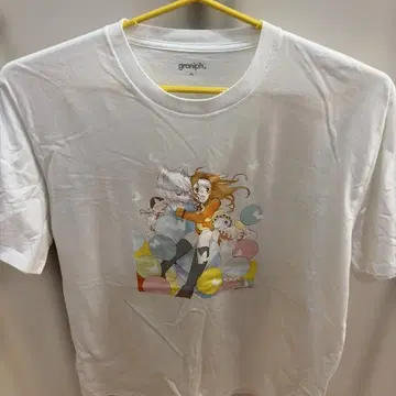 그라니프 신님 안녕하세요 애니메이션 캐릭터 T셔츠 화이트 XL 사이즈