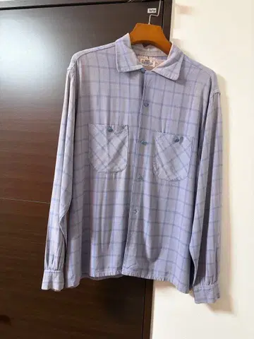 50s CAMPUS 체크 레이온 셔츠 XL 빈티지