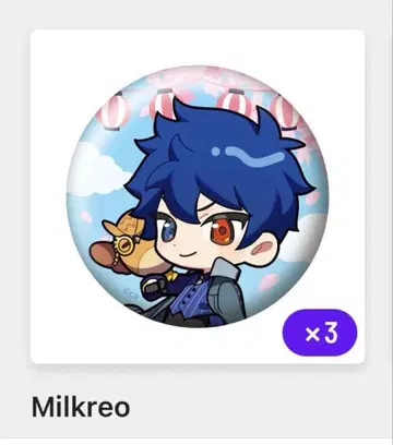 CR 페스티벌 Milkreo 캔뱃지 3개 세트