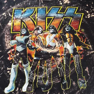 90's JERZEES KISS 밴딩 T셔츠