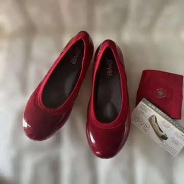 Javie 플랫슈즈 빨간색 레드