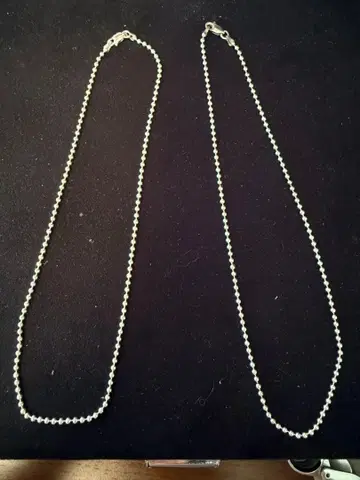 실버 목걸이 12.4g 2개 세트 랍스터 클래스프