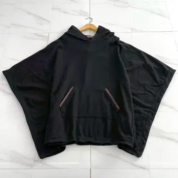 변형 판초 후드티 풀오버 오버 실루엣 블랙 XL 블랙