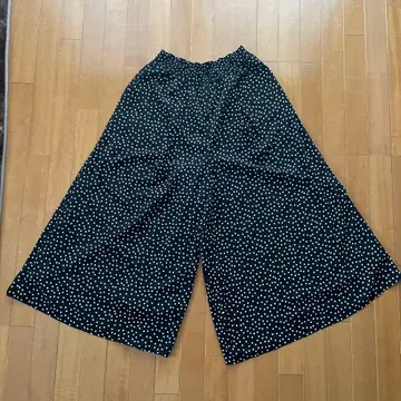 Ray BEAMS 도트 무늬 스커트처럼 보이는 플레어 와이드 이지 팬츠