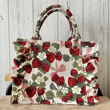 Maison de FLEUR 딸기 고블랑 프론트 프릴 백