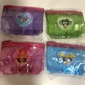 파워퍼프걸스 클리어 파우치 세트 파워퍼프 가챠