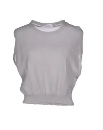 (새상품) 브루넬로쿠치넬리 페일 그레이 코튼 슬리브리스 M