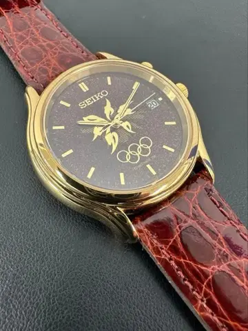 SEIKO 나가노 올림픽 옻칠 시계 5M42-0F60 작동품