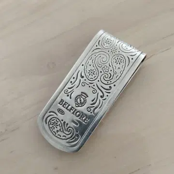 BELFIORE 페이즐리 무늬 머니클립 실버 925