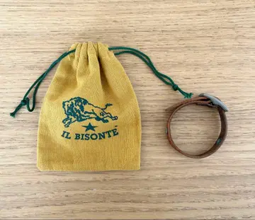 IL BISONTE 브라운 가죽 팔찌