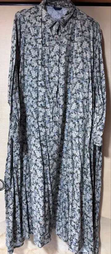 ichi 플라워 프린트 긴팔 셔츠 원피스