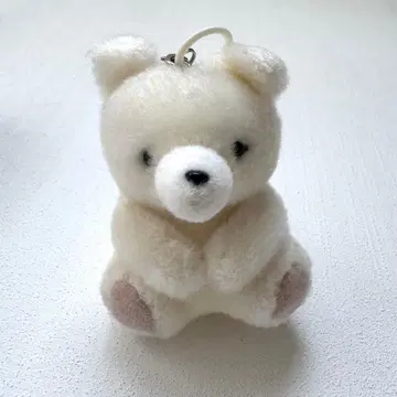 시로쿠마 진동 봉제 인형 헤이세이 레트로 마스코트 키링 부르부르