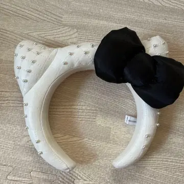 키티 머리띠 유니버셜 화이트 블랙