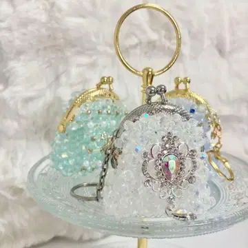 어떤 색에도 어울리는, 클리어 오로라 가마구치 미니 파우치