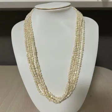 담수 진주 5연 목걸이