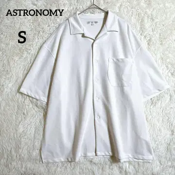 아스트로노미 반팔 셔츠 오버 사이즈 화이트 [ S ] 빅 실루엣