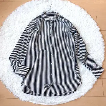 COCUCA 고급 스트라이프 긴팔 셔츠 THOMAS MASON 블라우스